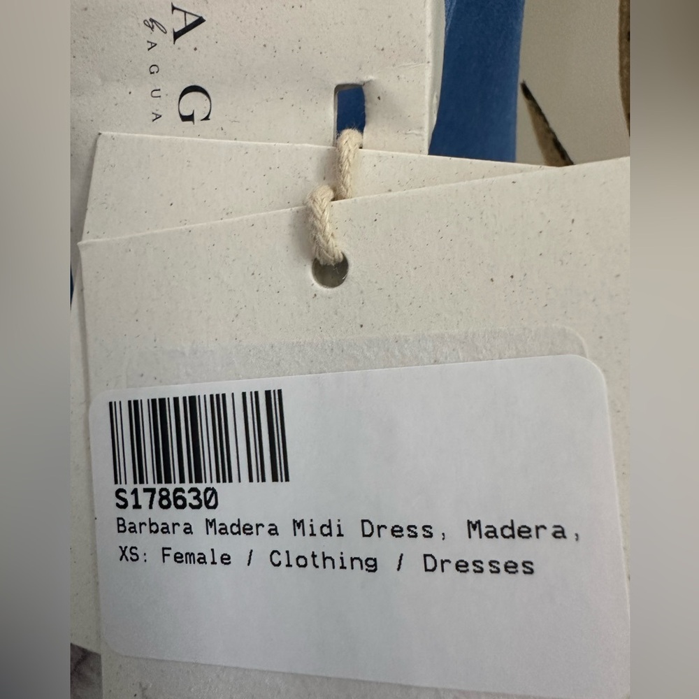 NEW AGUA x AGUA BENDITA Barbara Madera Midi Dress. Color: Blue. Size: XS. NWT - Picture 9 of 12